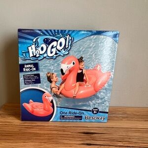 Bestway Inflatable Flamingo Ride-On Pool Float in pink